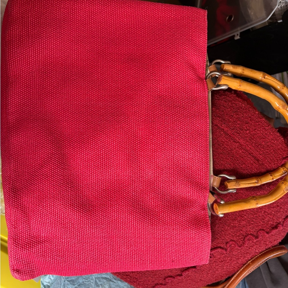 Fossil Red Textured Shoulder Bag - Picture 6 of 7